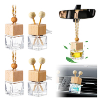 Flacon de parfum vide pour voiture, désodorisant avec bouchon en bois, suspendu, 8 ml, 10 ml, 15 ml, diffuseur de parfum, flacon de parfum