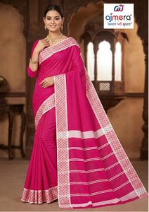 Sari en coton imprimé ethnique élégant Ajmera, tenue de fête élégante, douce, traditionnelle, séchage rapide, toutes saisons, pour femmes - Product Image 4