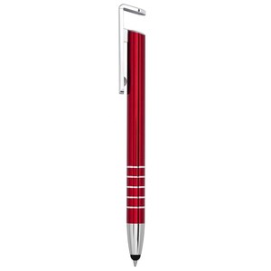 Stylo bille en aluminium avec touche rouge, design élégant pour un confort et une fonctionnalité optimaux - Product Image 2
