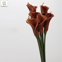 Nouvel Arrivage Fleurs de Calla Artificielles en PU Effet Naturel pour Mariage, Maison, Automne, Violet Poussiéreux, Décoration de Vase de Table
