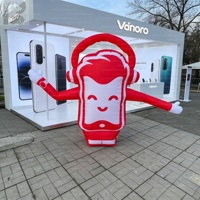 Danseur d'air gonflable géant de 2 m avec logo personnalisé et bras ondulant pour smartphone, téléphone portable, magasin d'électronique/marque