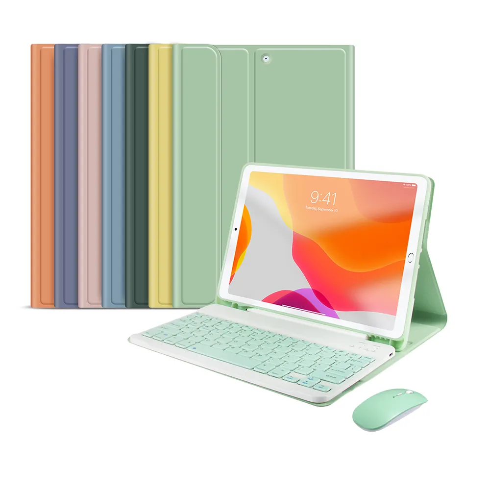 रंगीन माउस कीबोर्ड मामले iPad के लिए iPad 10.2 के लिए 9 8 7th महिलाओं wholesales के कारखाने के लिए जनरल