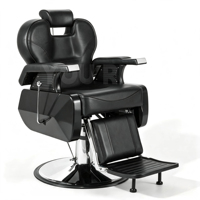Fauteuil de barbier hydraulique professionnel inclinable à 360° en cuir PVC, fauteuil de salon de coiffure, fauteuil de coupe et de rasage