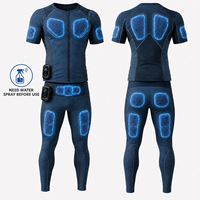 Professioneller EMS-Jumpsuit für Herren, Yoga-Set mit 7 Zonen, Dual-Control-Wassersprühfunktion, Puls-Bodybuilding-Fitness-Bekleidung, Activewear-Shop