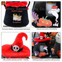 Panier à bonbons d'Halloween très vendu pour le jeu de la friandise ou du truc, peluches d'horreur, sac à main, bougie en forme de crâne, jouet en peluche, seau cadeau
