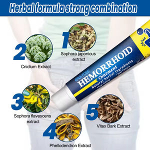 Pomada para hemorroides para aliviar el dolor de hemorroides, sangrado Anal, hinchazón, crema de eliminación de hemorroides a base de hierbas externas naturales - Product Image 5