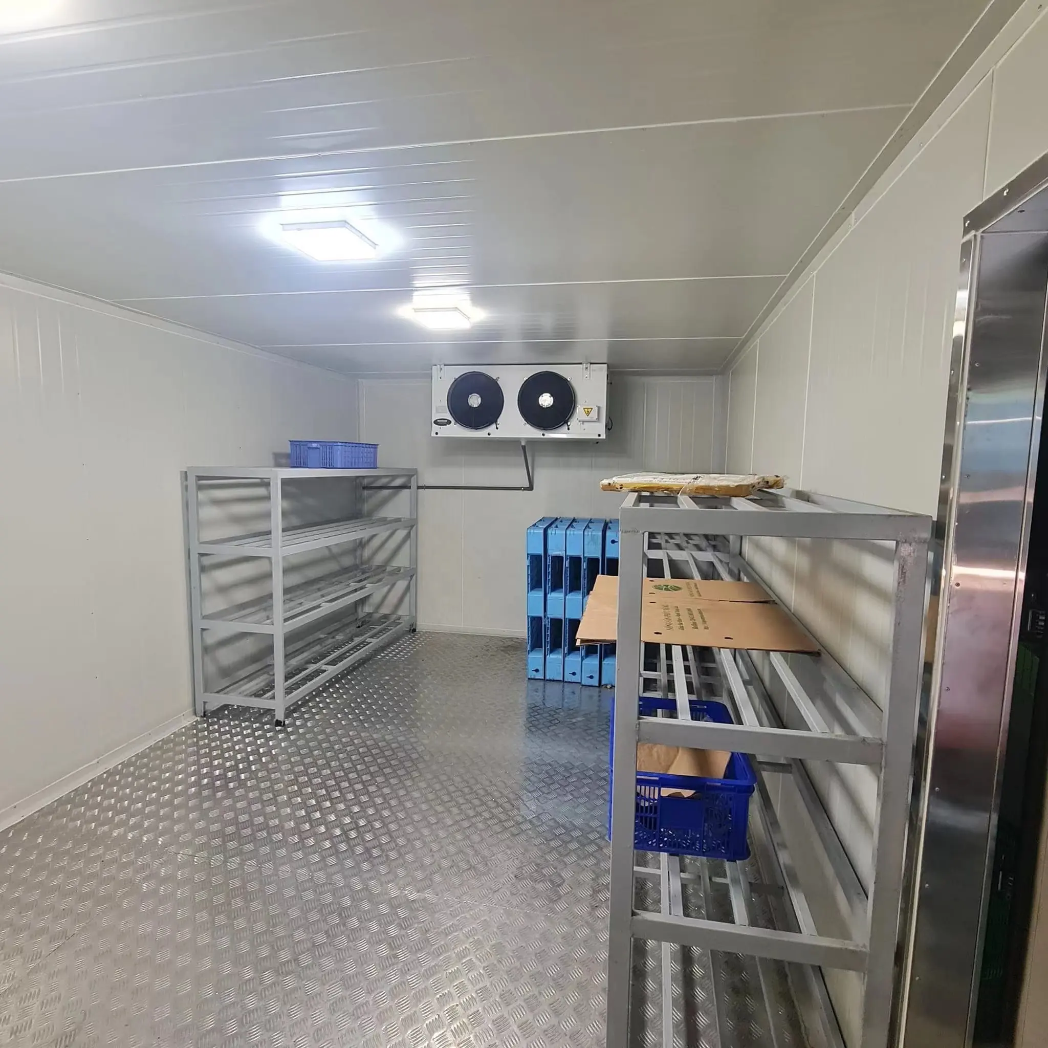 BesCool PU-Panel Sandwich Stahl kommerzielle Verwendung Kühlschrank Kühlraumaufbewahrungsbehälter Lebensmittelgeschäfte Farmen Steak-Aufbewahrung