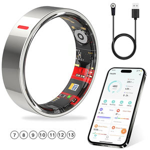 2025 TikTok 트렌드 스포츠 스마트 링 피트니스 트래커 심박수 단계 카운터 방수 편안한 착용 스틸 5-10 일 - Product Image 1