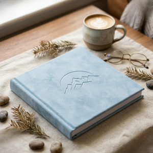 Carnet de croquis personnalisé LABON en daim avec logo montagne en relief, journal d'art personnalisé, carnet de dessin carré à couverture rigide, vente en gros - Product Image 6