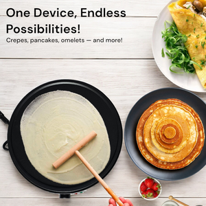 Corpo elettrico in acciaio inox crêpe Maker con controllo della temperatura per uso domestico e alberghiero alimentato a Gas risparmio energetico - Product Image 4