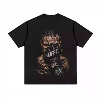 T-shirt personnalisé en coton épais à manches courtes pour homme, impression DTG, coupe ample et oversize avec motifs graphiques