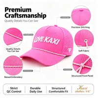 Casquettes de baseball 5 panneaux Snapback Kaxi OEM personnalisées en nylon respirant et imperméable avec dos en maille de haute qualité – Collection 2026