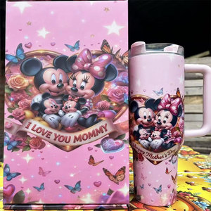 แก้วน้ำสแตนเลสสตีลสั่งทำพร้อมโลโก้ขายส่ง ของขวัญวันแม่ แก้วการ์ตูน แก้วเก็บความร้อนสำหรับเดินทาง พร้อมกล่องของขวัญ - Product Image 3