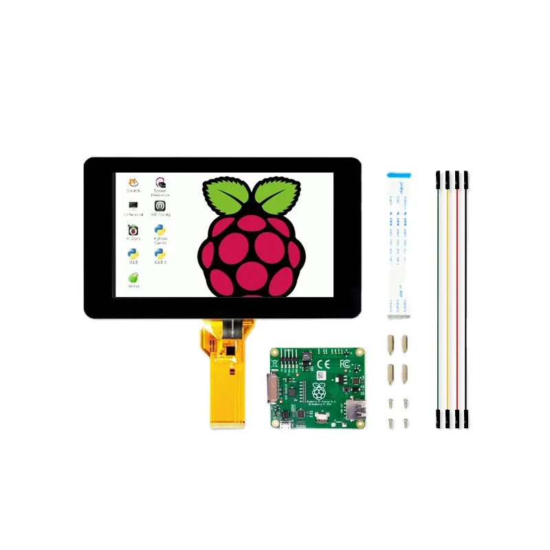 Raspberry Pi 7inch Touchscreen Display Support For 10-finger Touch Pi 4 /Pi 3 Zero Screen