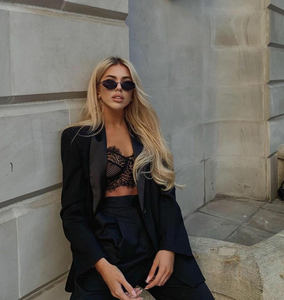 2019 tessuto lungo disegni ufficio Blazer Womans Suit Designer Blazer donna - Product Image 6