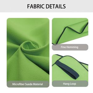 Serviette de sport en microfibre à séchage rapide, personnalisée, imprimée numériquement, pour le voyage, la remise en forme et la gym, avec sac en filet – Vente en gros - Product Image 2