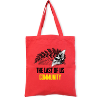 Nouveau sac fourre-tout promotionnel personnalisé réutilisable en toile de coton rouge de 12 oz avec poignée en corde et motif lettres