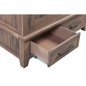 ATLAS Armoire en bois 2 portes 2 tiroirs Design moderne Chêne/Pin/Acacia Bois massif Mobilier de chambre à coucher Hôtel & Villa Garantie 10 ans - Product Image 5