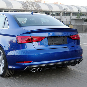 Glossy Black/Carbon Look <strong>Car</strong> Rear Bumper <strong>Diffuser</strong> Lip Splitters Spoiler Rear Bumper <strong>Protector</strong> for Audi S3 8V Sedan 2013-2015 - Product Image 4