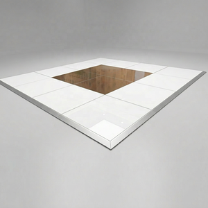 Panneaux de sol de danse modernes à haute brillance, blanc et noir à carreaux, pour la décoration d'événements - Product Image 1