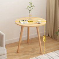Table basse en bois moderne, table d'appoint ronde pour salon, chambre à coucher, balcon, meubles de maison durables