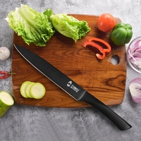 QXF RTS nouvelles idées de produits couteau de cuisine enduit noir couteau à découper professionnel de 8 pouces