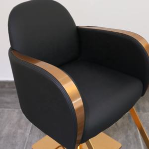 Bán buôn tùy chỉnh cắt tóc ghế cho tiệm hớt tóc với hiện đại cắt tóc ghế vàng kim loại khung nhà máy Giá bán - Product Image 2