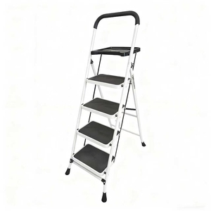 Escalera Plegable Portátil de Diseño Moderno a <span class=keywords><strong>Precio</strong></span> de Fábrica, con Patas de Goma Antideslizantes, Escalones Anchos, para Hogar, Hospital, Loft, Apartamento, con Certificación CE - Product Image 3