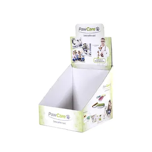 Customized Tear Away Cardboard Counter Display Box Cardboard Shipper Display For Pet Products