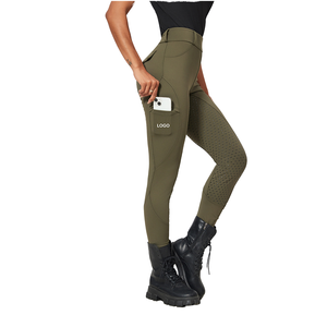 High Quality Fast Dry Custom Logo Print Breedery 4-Way Stretch Slim Fit Base Layer Silicone Riding Breeches 200+ <b>Equestrian</b> - Product Image 1
