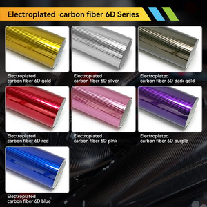 <span class=keywords><strong>Vinilo</strong></span> Cromado de Alto <span class=keywords><strong>Brillo</strong></span> 6D con Efecto Fibra de <span class=keywords><strong>Carbono</strong></span>, Rollo de 7.5mil, Película Protectora para Automóviles, <span class=keywords><strong>Vinilo</strong></span> PET Antiarañazos, Película Protectora de PVC - Product Image 2