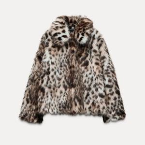 Manteau long réversible en fausse fourrure effet léopard tissé, style rétro décontracté, nouvelle mode automne-hiver pour femme - Product Image 1