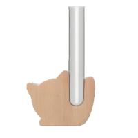 Vas dinding dekorasi seni kayu padat Mini tempat pot tanaman terpasang di dinding vas bunga termasuk kaca Magnet kulkas