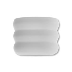 <span class=keywords><strong>Pot</strong></span> à fleurs en plastique blanc à ondulations superposées (S) pour la décoration intérieure - Product Image 3