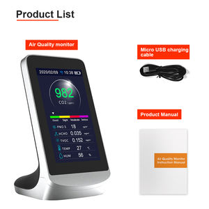 Dispositivo de medida de CO2 PM2.5 tester CO2 sensor analisador com ligação wi-fi monitor de qualidade do ar interior Formaldeído HCHO TVOC testador gás - Product Image 5