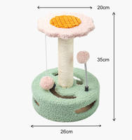 Kinghon Wholesale Shengze Brand MH36-CL Arbre à chat d'intérieur compact en bois écologique, design tournesol, griffoir pour chat en carton, toutes versions