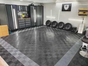 Dalles de sol de <span class=keywords><strong>garage</strong></span> emboîtables durables antidérapantes en PP vierge à 100 %, épaisseur 18 mm, pour le detailing automobile et les stations de lavage 4S - Product Image 5