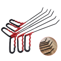 6 pièces d'outils de réparation de bosses sans peinture pour carrosserie automobile, comprenant crochets et tiges de précision, pour l'élimination de petites bosses par débosselage automatique