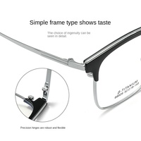 Cadres de lunettes solides décontractés pour hommes en ligne professionnels rétro Simple conception de visage de diamant bicolore polyvalent à la mode pour