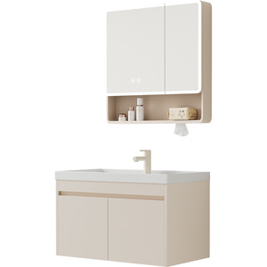 Mueble de Baño Italiano de Titanio y Aluminio con Diseño de Panal de Abeja y Lavabo Cerámico de una Pieza - Product Image 3