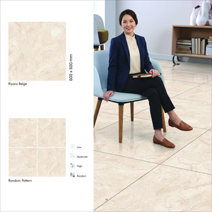 กระเบื้องพอร์ซเลน Irvin Light Marble Design ขนาด 600x600 มม. รุ่น Rectified GVT ผิวขัดเงา สีงาช้าง คอลเลคชั่นพื้นปู - Product Image 3