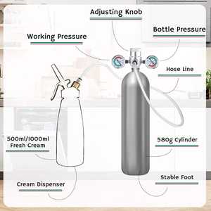 Régulateur de pression en aluminium pour cartouches de crème, vanne de réduction écologique - Product Image 6