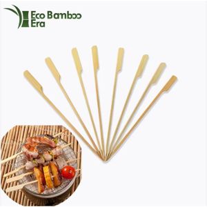 Brochetas de Bambú Teppo Desechables de Calidad Premium, Palitos de Bambú Biodegradables Ecológicos Naturales para BBQ, Palillos Planos de Grado Alimenticio, Económicos - Product Image 1