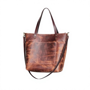 Bolso de Mano de Cuero Genuino para Mujer, con Cierre de Cremallera, Impermeable, con Dos Asas, Bolso de Viaje Moderno, para el Día de San Valentín, Capacidad de 1L, BS - Product Image 5
