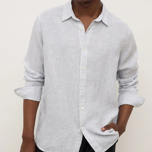 <span class=keywords><strong>Chemise</strong></span> boutonnée pour <span class=keywords><strong>homme</strong></span> <span class=keywords><strong>en</strong></span> <span class=keywords><strong>lin</strong></span> 100% respirant, léger, anti-plis, à <span class=keywords><strong>manches</strong></span> <span class=keywords><strong>longues</strong></span>, pour les vacances, style décontracté chic - Product Image 6