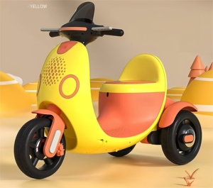 Voiture électrique pour enfants à deux places, jouet à pédales, moto à trois roues pour bébé avec sièges pour 2 à 6 ans, pour filles - Product Image 3