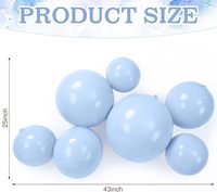 Kit d'arche de guirlande de ballons gonflables réutilisables bleu clair, 7 ballons en PVC connectés pour la décoration d'anniversaires, de mariages et d'événements