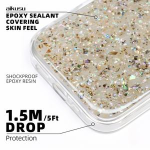 Aikusu – Coque magnétique élégante transparente en nacre pour iPhone 17, 16, 15, 14, 13 Pro Max - Product Image 2