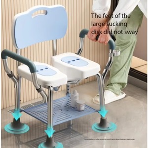 Bathroom Safety Tub <b>Bench</b> Chair Adjustable, <b>Folding</b> Shoe Changing Stool, Anti-Slip Elderly Toilet Foldable Shower Seat - Product Image 4