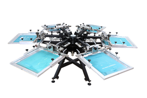 Machine de sérigraphie à 6 têtes à presse de table longue durée avec micro-réglage pour la sérigraphie - Product Image 3